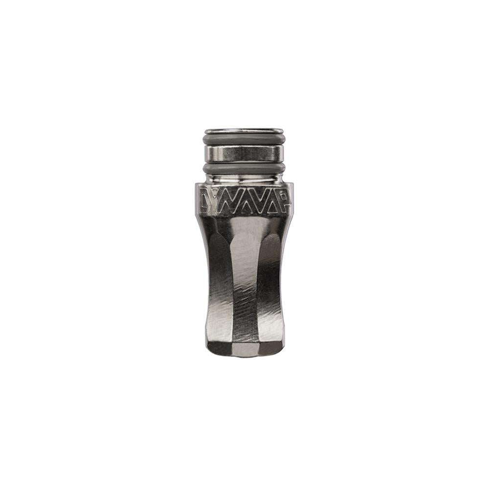 DynaVap M condenser and mouthpiece assembly shown from a second angle, highlighting the six flat spots.