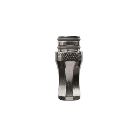 DynaVap M condenser and mouthpiece assembly shown from a second angle, highlighting the six flat spots.