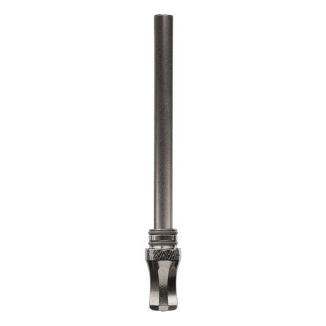 DynaVap M condenser assembly shown attached to a stem, demonstrating the XL length configuration.