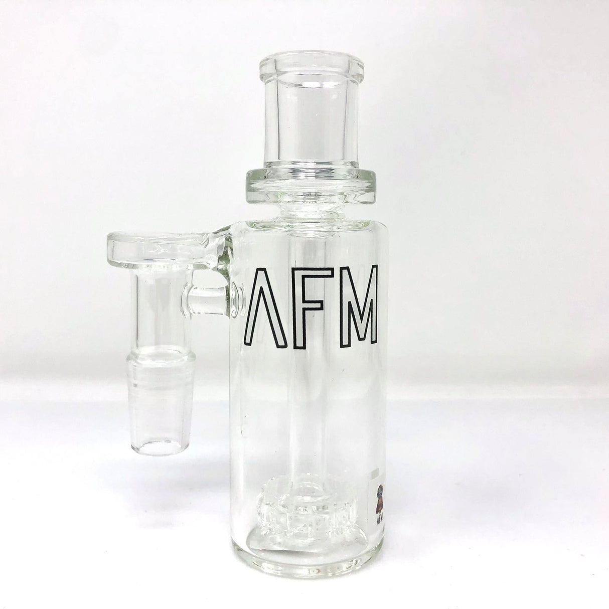 AFM 5" Showerhead Perc Glass Ash-Catcher with 14mm Joint, Front View on White Background