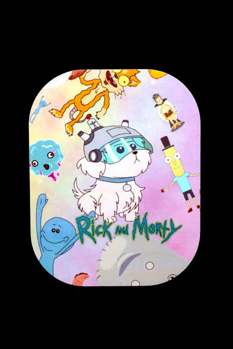 Small Art Metal Rolling Tray with Magnetic Lid – 7″ × 5½″ – Select Design