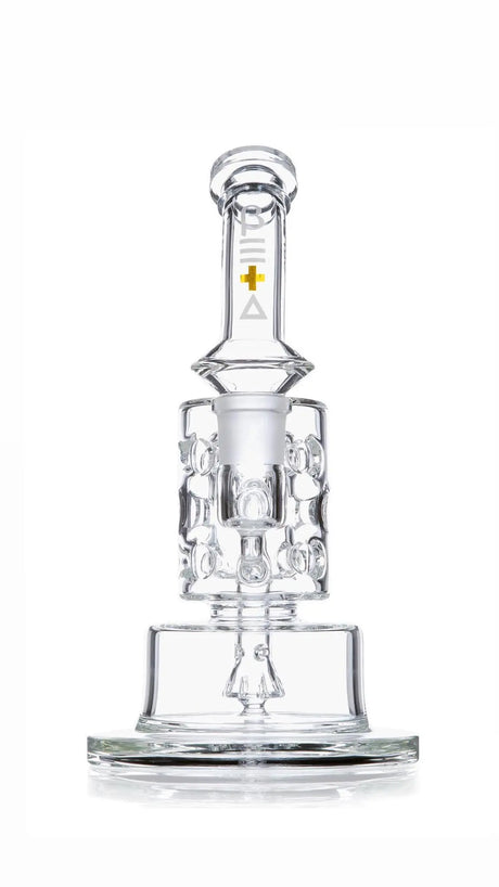 Beta Glass Labs Petra XL Dab Rig with Showerhead Percolator, 90 Degree 18mm Female Joint, Front View