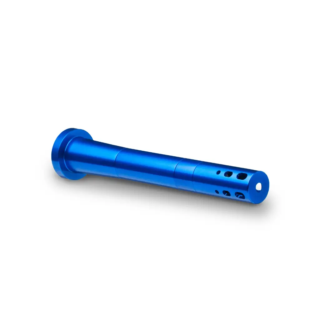 Chill Unbreakable Aluminum Downstem in Royal Blue by Chill Steel Pipes - Front View