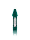 GRAV Octo-taster with Silicone Skin in Dark Teal, 16mm Borosilicate Glass Chillum - Front View