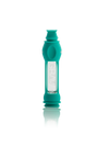 GRAV 16mm Octo-taster with Teal Silicone Skin for Dry Herbs - Front View
