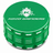 Kozo 3.5 inch ceramic non-stick aluminum grinder in green, closed front view with the Kozo logo on the lid