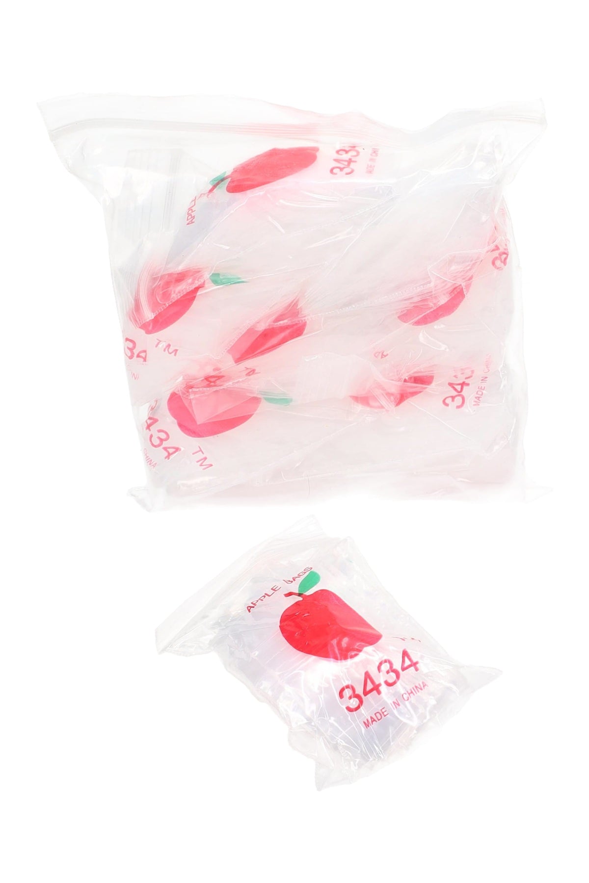 Apple Bags Mini Zip Baggies Various Sizes 1000 Pack DankGeek