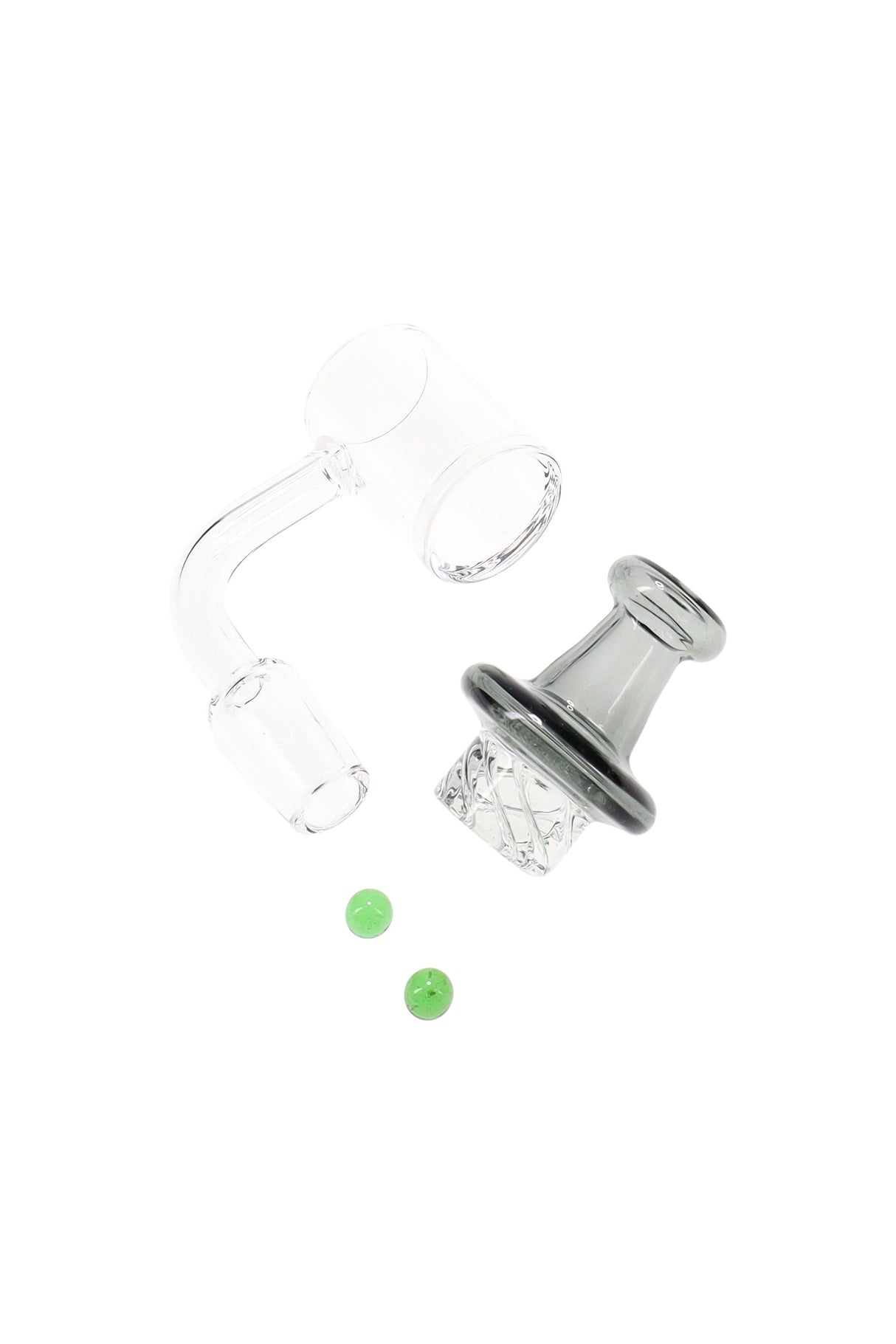 Quartz 14.5 mm Male Spinner Banger – Domeless – With Banger Beads