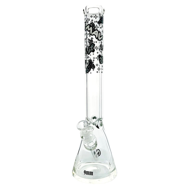 MAV Glass 18" 9mm Classic Beaker Bong with Glow in the Dark Lost in Space Design