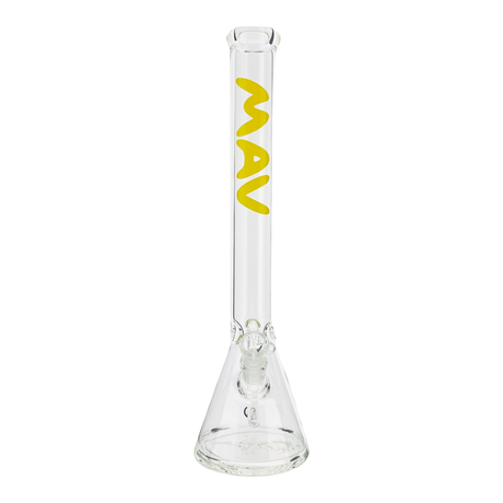 MAV Glass 18" Classic Beaker Bong Front View on White Background
