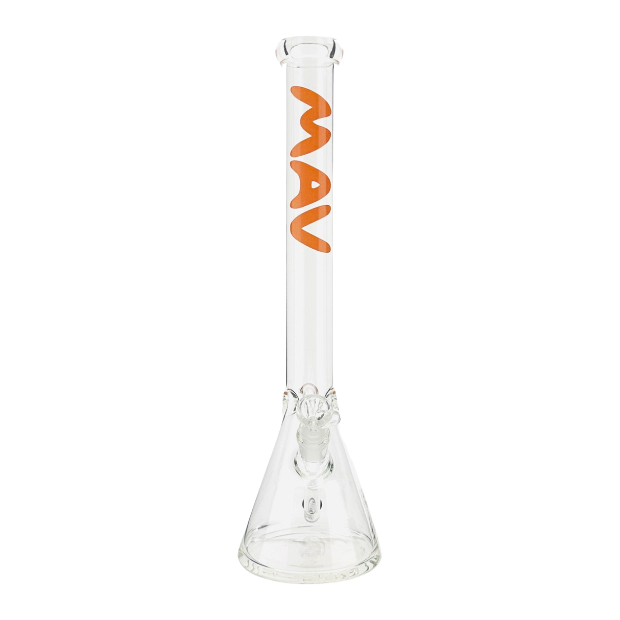 MAV Glass 18" Classic Beaker Bong - Front View on White Background