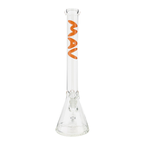 MAV Glass 18" Classic Beaker Bong - Front View on White Background