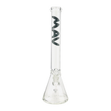 MAV Glass 18" Classic Beaker Bong Front View on White Background