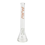 MAV Glass 18" Classic Beaker Bong with Ice Pinch for Smooth Hits - Front View