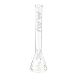 MAV Glass 18" Classic Beaker Bong with Ice Pinch for Smooth Draw, Front View