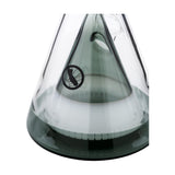 Close-up of MAV Glass 18" Manhattan Pyramid Beaker Base with Logo