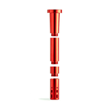 Chill - Unbreakable Red Aluminum Downstem Front View by Chill Steel Pipes