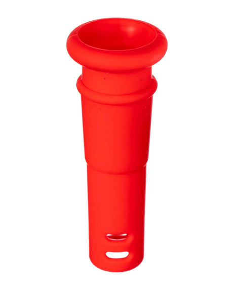 Red Silicone Downstem 18mm to 14mm for Bongs, Front View on White Background