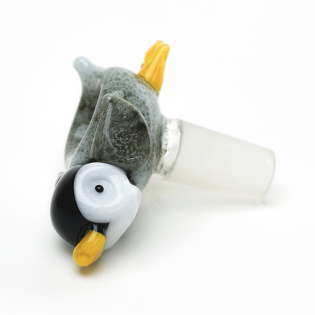 Empire Glassworks Paulie The Penguin 14mm Bowl Piece for Bongs - Angled Side View