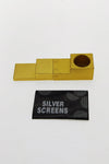 Gold Two-Piece Metal Magnetic Stealth Dry Pipe by Thick Ass Glass, 1" Size, with Screen