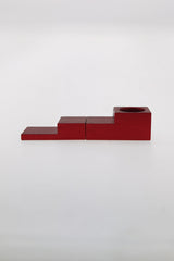 Thick Ass Glass 1" Red Steel Magnetic Stealth Pipe for Dry Herbs, Extra Small, Front View