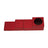 Red 1" Two-Piece Magnetic Metal Stealth Pipe by Thick Ass Glass, Top View on White Background