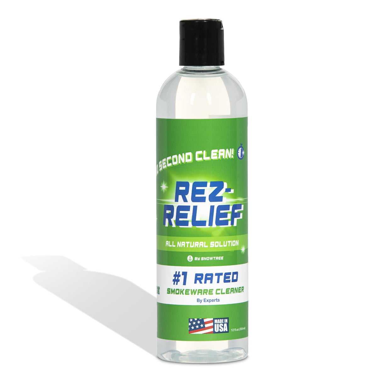 Snowtree Rez Relief Cleaning Solution 2-Pack, All-Natural SmokeWare Cleaner, Front View