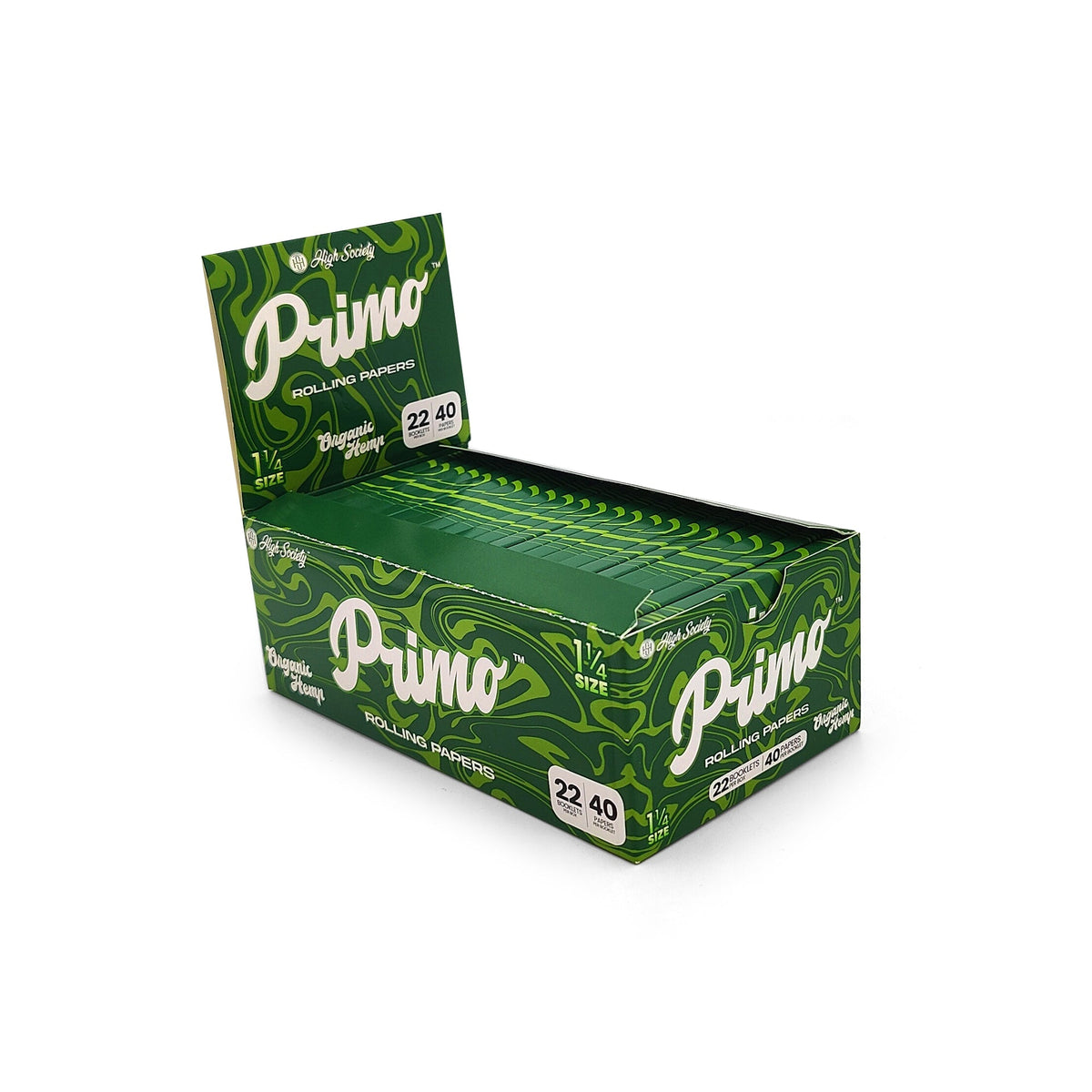 Primo Paper High Society - Primo Organic Hemp Rolling Papers w/ Crutches - 1.25
