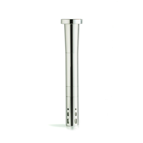 Chill Silver Aluminum Downstem Front View - Durable and Unbreakable with Precision Holes