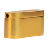 Thick Ass Glass 1.75" Gold Metal Twister Stealth Dry Pipe for Herbs - Front View
