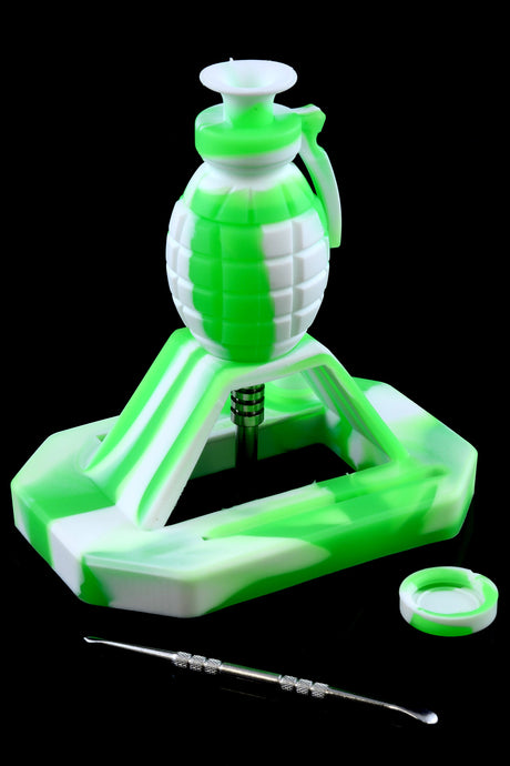 Silicone Grenade Dab Straw Kit “Pin Puller” – 6½″