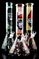 GoG Glow-in-the-Dark Decal Beaker Bong – Ice Pinch – 14″ – Assorted