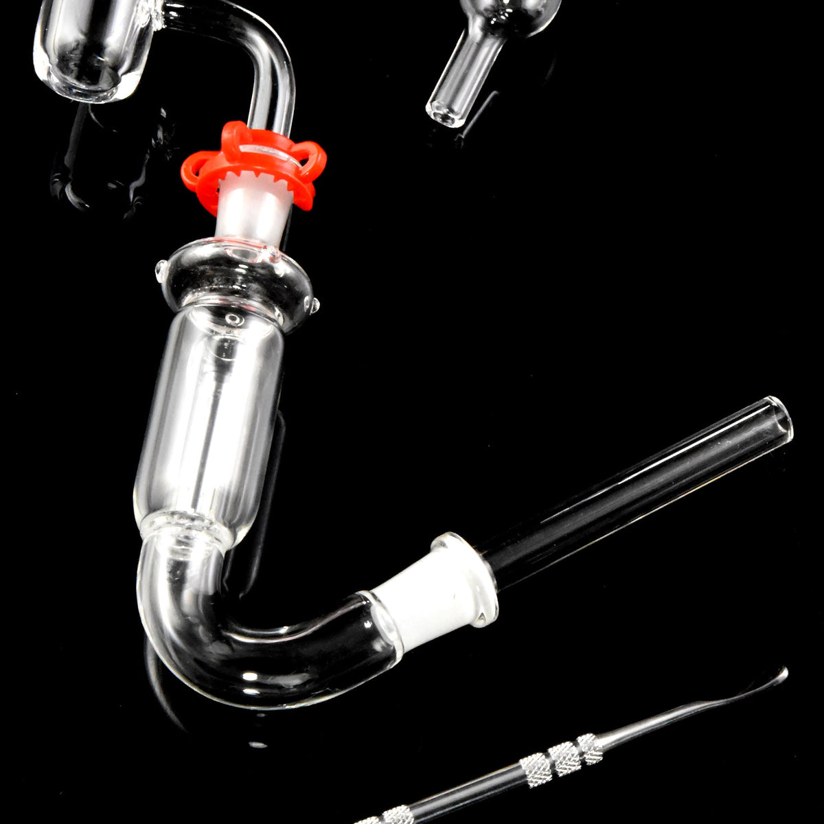 Glass Curved Dab Straw Kit “Curve-It” – 10 mm – 4″ – DankGeek