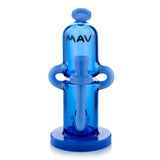 MAV Glass 2-Tone Double Uptake Pillbox Rig in Blue - Front View on White Background