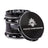 Kozo 2.5 inch window grinder in black, side viewing window with the lid tilted open to show the teeth