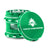 Kozo 2.5 inch window grinder in green, side viewing window with the lid tilted open to show the teeth