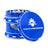 Kozo 2.5 inch window grinder in blue, side viewing window with the lid tilted open to show the teeth
