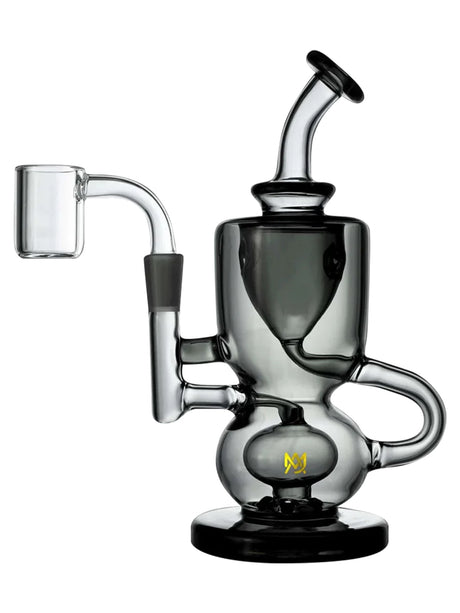 MJ Arsenal Titan Mini Rig in Clear Glass with Black Accents, 7.5" Tall, 10mm Female Joint