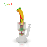 Waxmaid Crystor S Transparent Silicone Glass Water Pipe With Ice Catcher