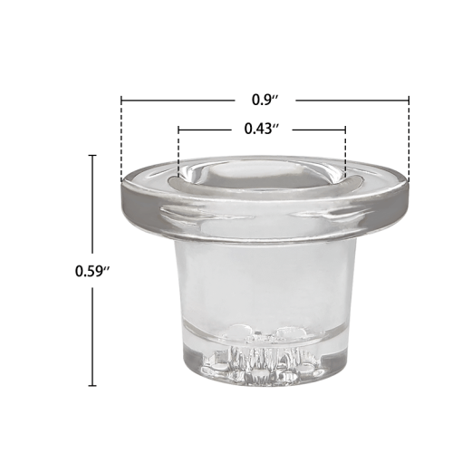 12mm Glass Bowl Replacement for Ash Catcher & Ash Catcher Mini (2 Pack)