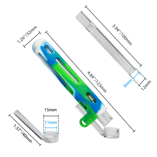 Waxmaid 4.84" Tick Silicone & Glass One Hitter Pipe