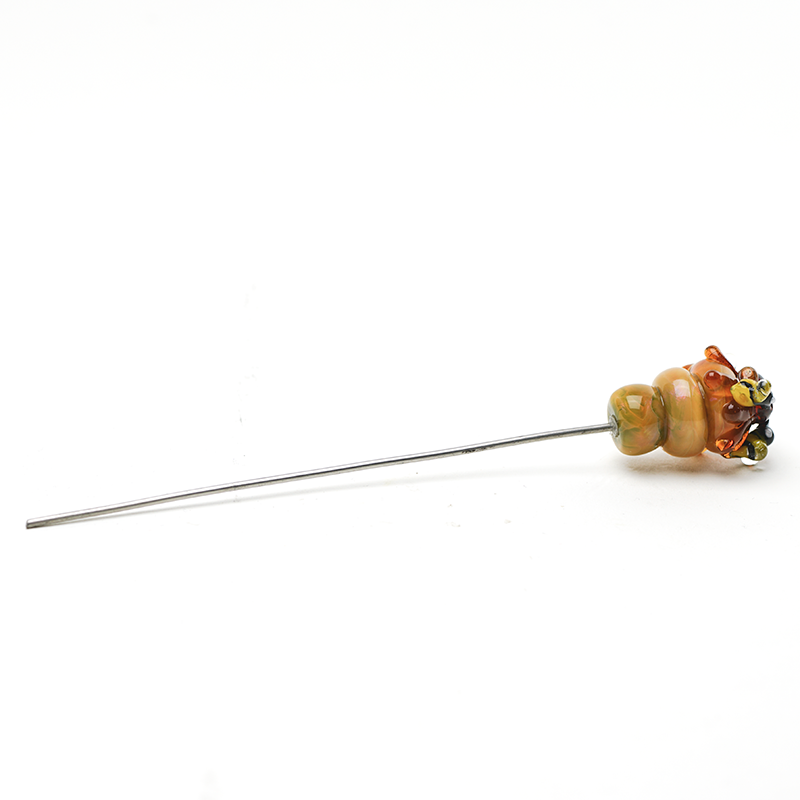 Empire Glassworks Beehive Poker - Borosilicate Glass Tool with Artisan Bee Detail
