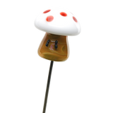 Empire Glassworks Mushroom Poker for Bongs, Borosilicate Glass, Front View on White Background