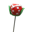 Empire Glassworks Piranha Plant Poker, Borosilicate Glass, Front View on Seamless White