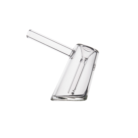 MJ Arsenal Fulcrum Bubbler, Borosilicate Glass, Angled Side View on White Background