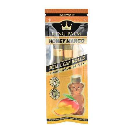 King Palms Mini Hand Rolled Leaf 2-Pack, Honey Mango Flavor, Front View