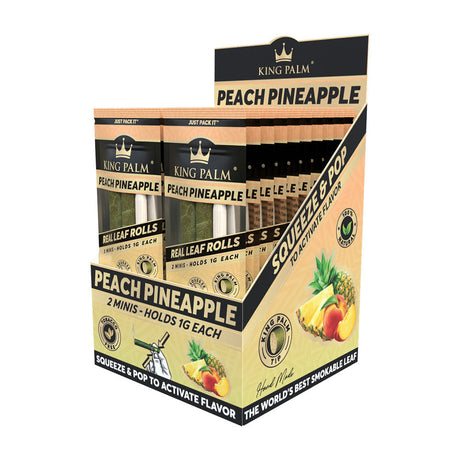 King Palm Peach Pineapple Hand Rolled Leaf Display Box Front View