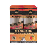 King Palms Mini Rolling Papers Display, Mango OG Flavor, 20-Pack Front View