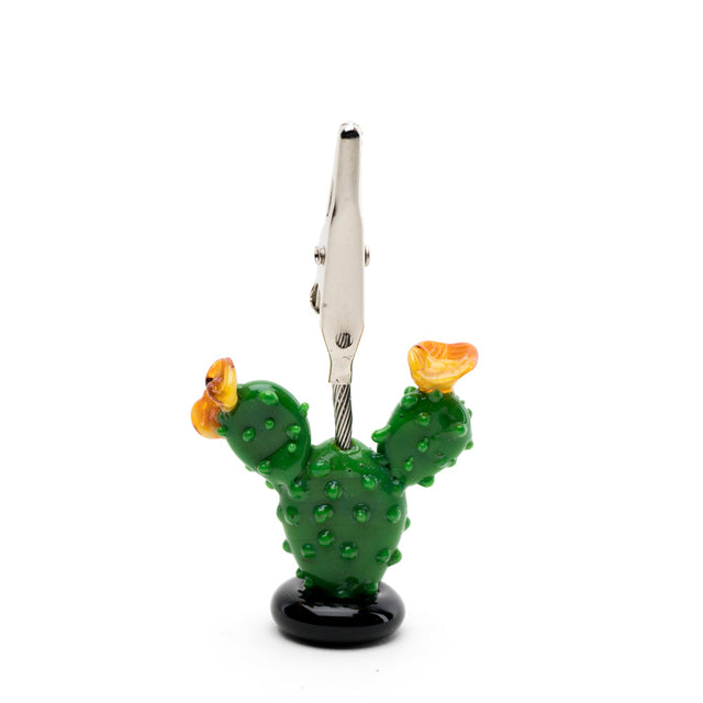 Empire Glassworks Bunny Ears Cactus Roach Clip with Borosilicate Colored Glass