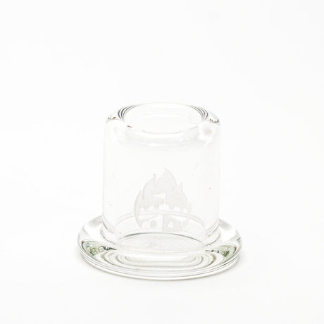 Empire Glassworks Borosilicate Carb Cap Stand - Clear with Etched Design